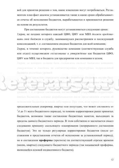 Курсовая работа: Центры финансовой ответственности в компании