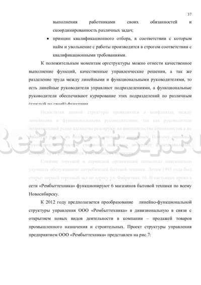 Курсовая работа: Преимущества и недостатки различных организационных структур управления